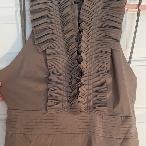 NWT BCBGMaxAzria Halter Ruffled Mini Dress - Picture 4 of 9